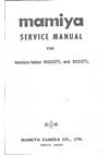 Mamiya Sekor 1000 DTL manual. Camera Instructions.